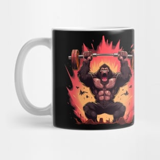 gorilla lifting weight Mug